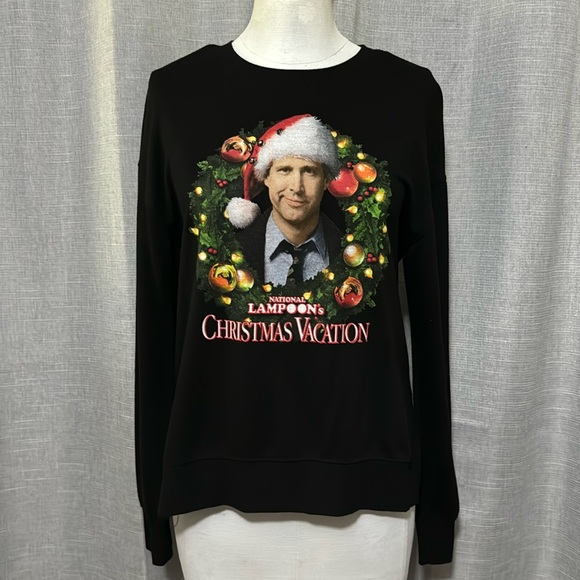 National Lampoons Christmas Vacation Long sleeve Tee-Sz M-Black-GUC - Picture 1 of 12